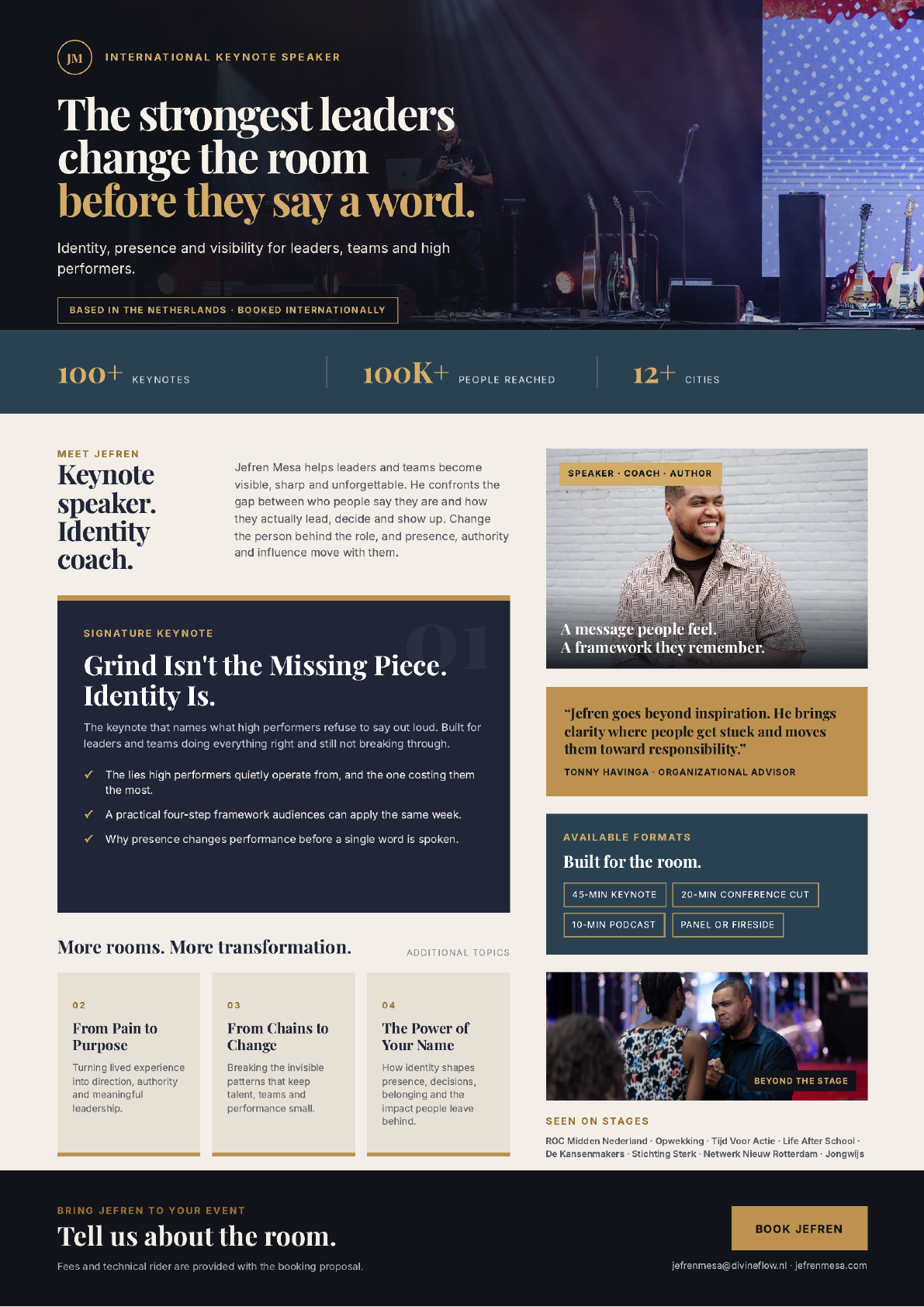 Preview of Jefren Mesa's speaker one-pager